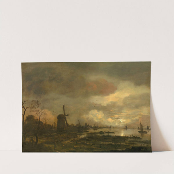 Landscape by Moonlight by Aert van der Neer