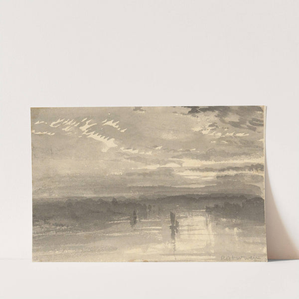 Landscape - Clouds, Water, Sailboat by Robert Walter Weir