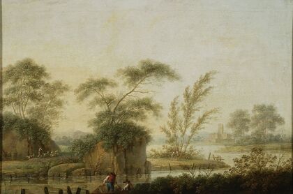 Landscape – Fishermen at the rivulet