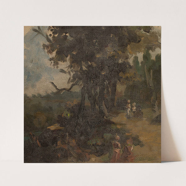 Landscape fragment, sketch by Kazimierz Alchimowicz