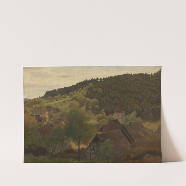 Landscape from Ebersteinburg in Baden by Hans Gude
