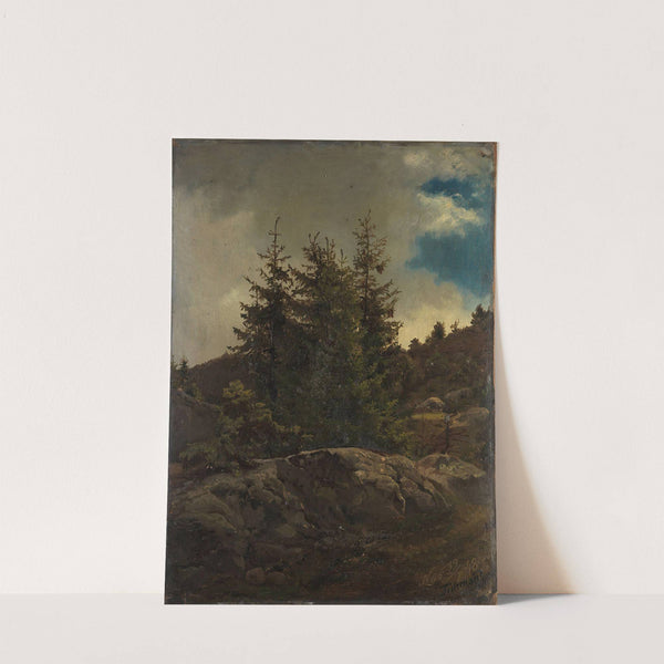 Landscape from Nes in Hallingdal (1848) by Adolph Tidemand