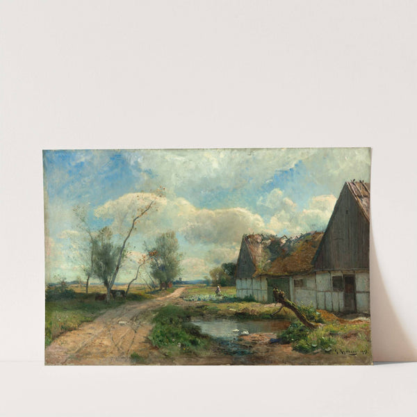 Landscape from Scania with Farm by Gustaf Rydberg