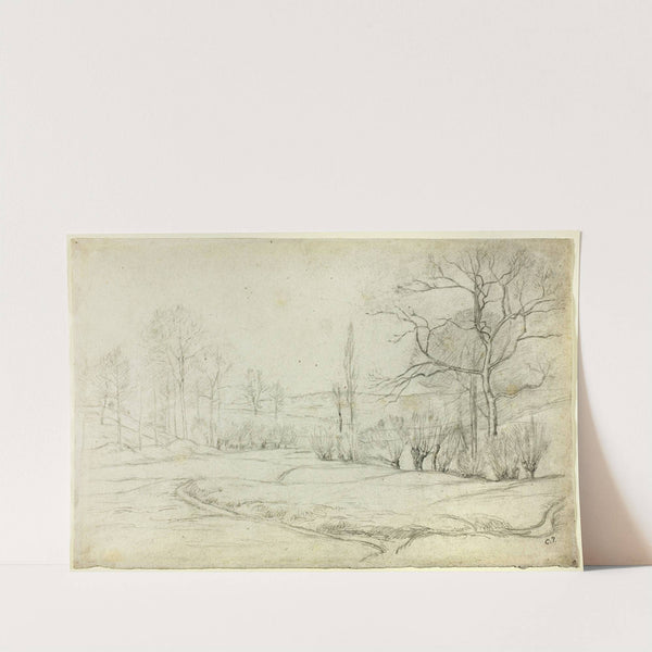 Landscape in Montfoucault (1864) by Camille Pissarro