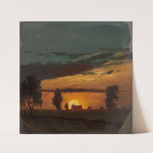 Landscape in Sunset (1852) by Knud Baade