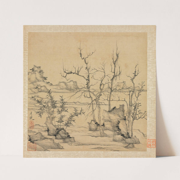 Landscape in the Style of Ni Zan (1598-1652) by Chen Hongshou