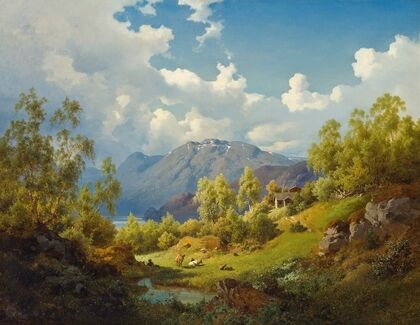 Landscape. Motif from the Numme Valley in Norway
