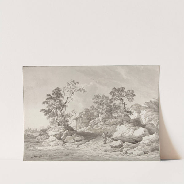 Landscape near Mödling with figures (1795) by Jakob Matthias Schmutzer