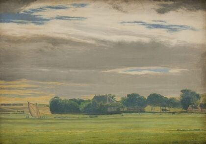 Landscape near the Town of Skive with Skivehus Manor, Jutland