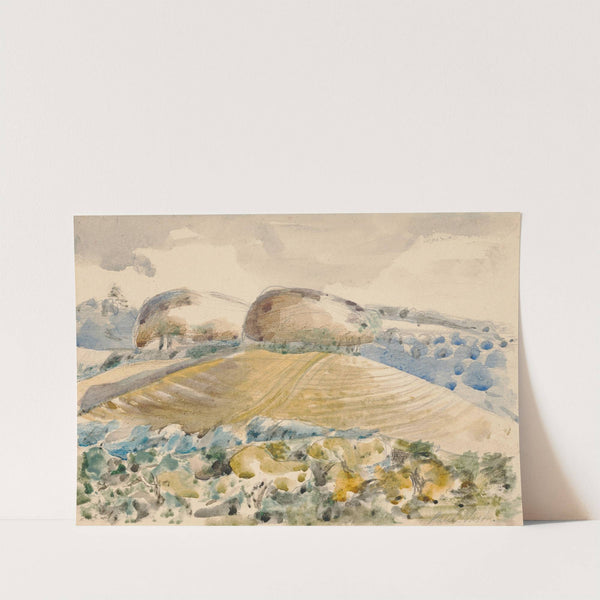 Landscape of the Wittenham Clumps by Paul Nash