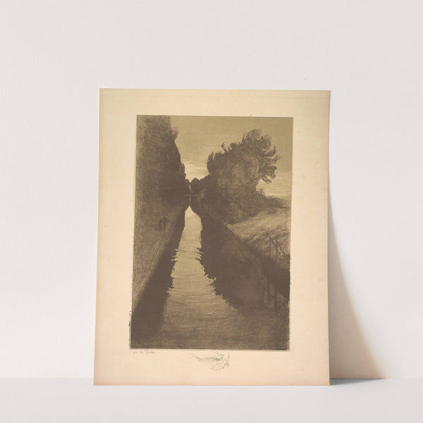 Landscape, Plate 1, Remarque, A Fish (1892–1893) by Charles Marie Dulac