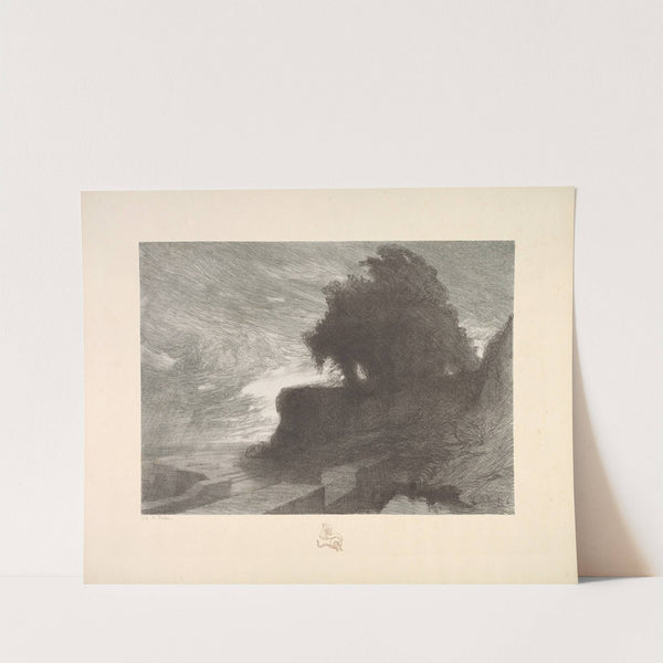 Landscape, Plate 4, Remarque, Snake (1892–1893) by Charles Marie Dulac
