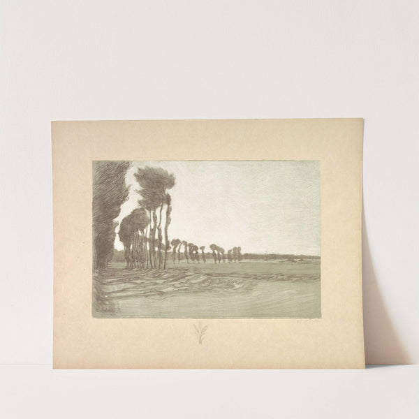 Landscape, Plate 5, Remarque, Three Stalks of Wheat (1892–1893) by Charles Marie Dulac