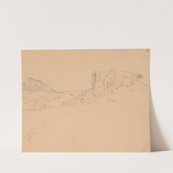 Landscape sketch from the Ogrodzieniec area (1860) by Józef Simmler