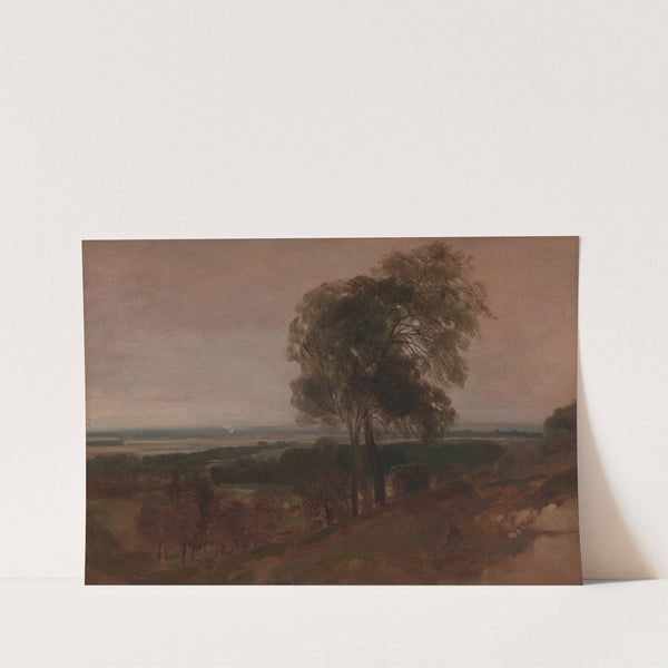 Landscape study at sunset by Peter DeWint