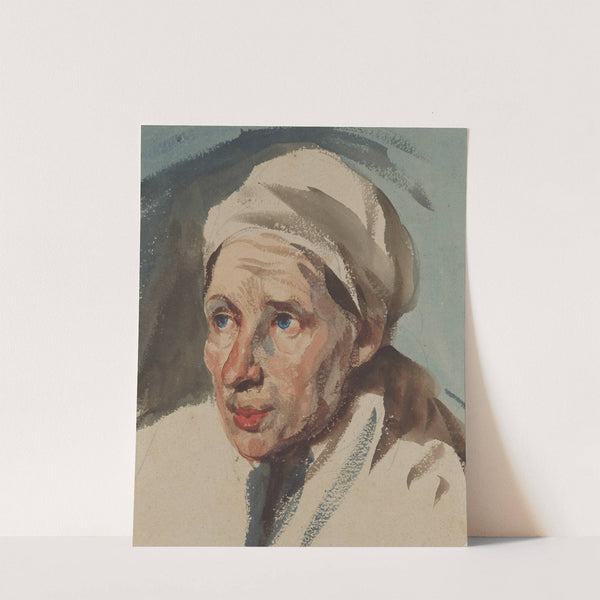 Landscape study of a village woman by Piotr Michałowski