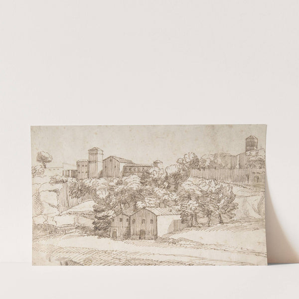 Landscape Study; Surburbs of Rome (1606–80) by Giovanni Francesco Grimaldi