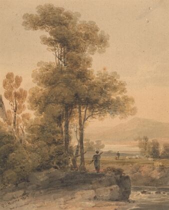 Landscape waith Figures, Cromach Water