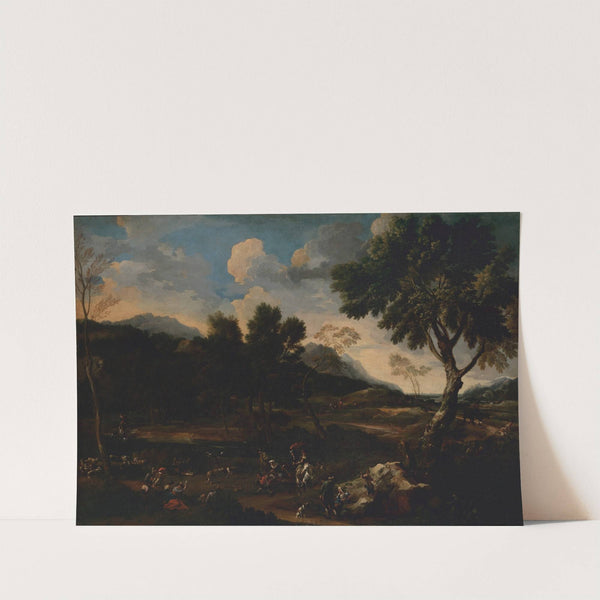 Landscape with a Battle between Two Rams by Jan Miel