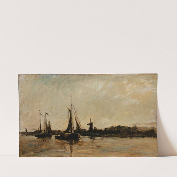 Landscape With A Canal In Holland by Charles François Daubigny