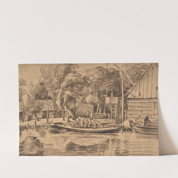 Landscape with a Canal in the Foreground by Johannes Leupenius