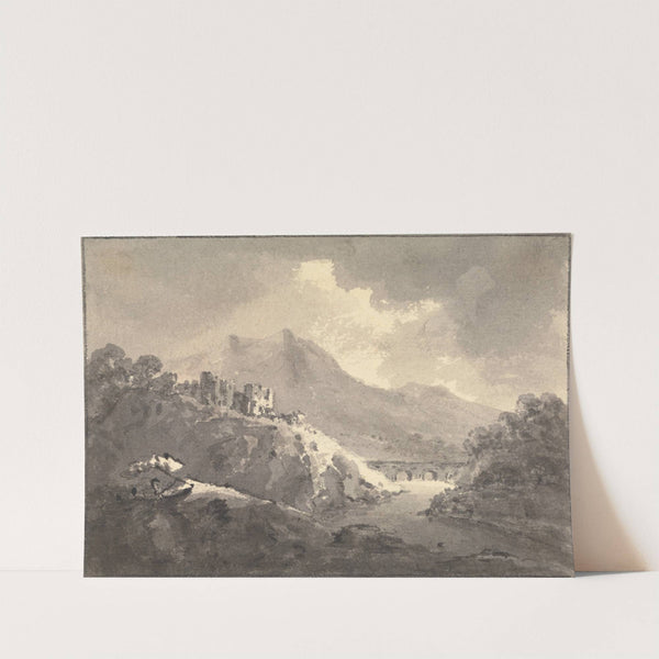 Landscape with a Castle and a Bridge by William Gilpin