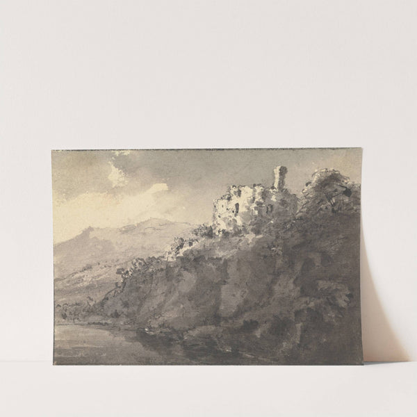 Landscape with a Castle on a Hill at Right by William Gilpin
