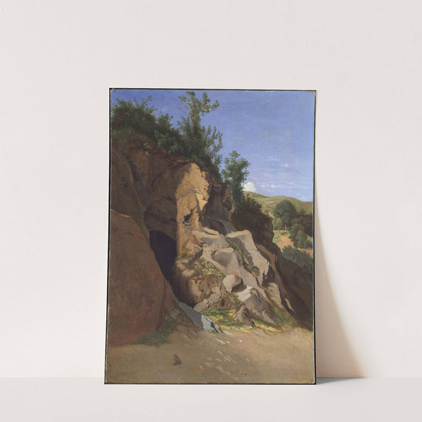 Landscape with a Cave by Théodore Caruelle d'''Aligny