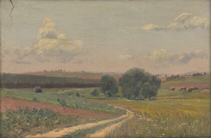 Landscape with a dirt road