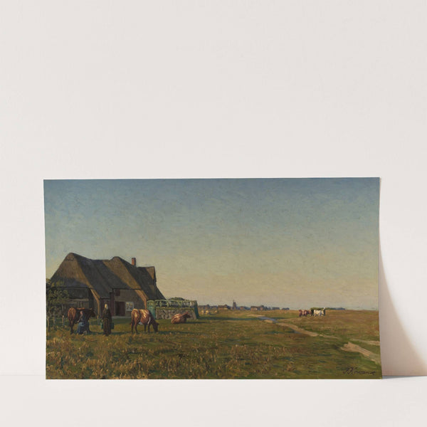 Landscape with a farmyard (1900) by Franz Korwan