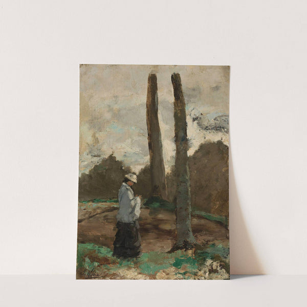 Landscape with a female figure by Stanisław Witkiewicz