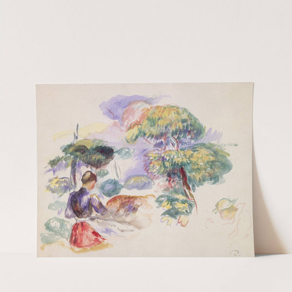 Landscape with a Girl (ca. 1890) by Pierre-Auguste Renoir