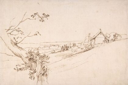 Landscape with a Gnarled Tree and a Farm