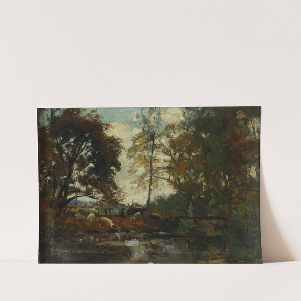 Landscape with a herd by Józef Szermentowski