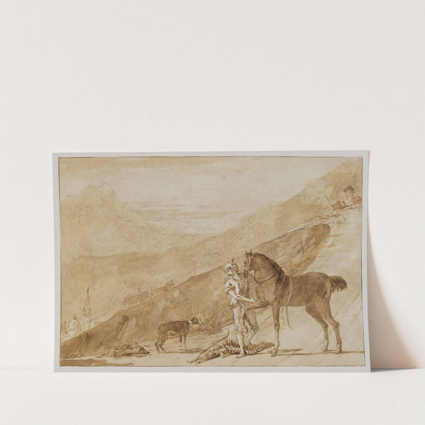 Landscape with a Horse Held by a Page (after 1770) by Giovanni Domenico Tiepolo
