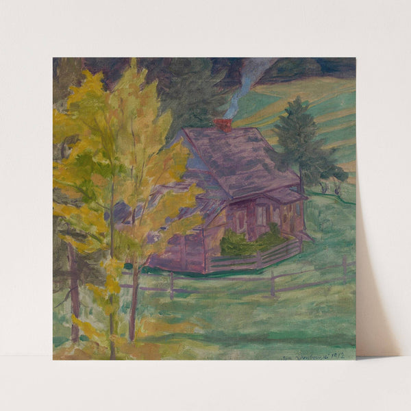 Landscape with a house among trees (1912) by Jan Rembowski