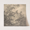 Landscape with a House Hidden Between Trees and Two Men Near a Small Bridge (late 18th–early 19th century) by Franciscus Andreas Milatz