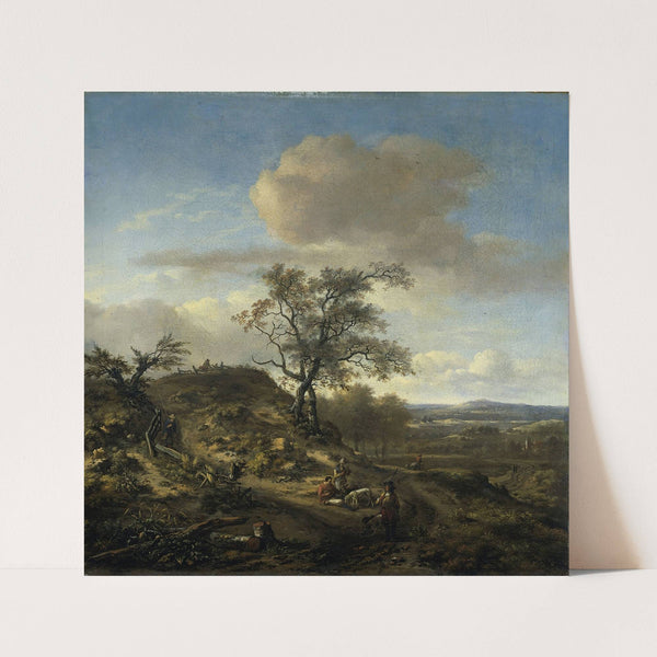 Landscape with a Hunter and other Figures (c. 1660 - c. 1670) by Jan Wijnants