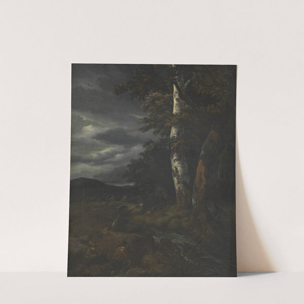 Landscape with a Hunting Scene (1643 – 1682) by Jacob van Ruisdael