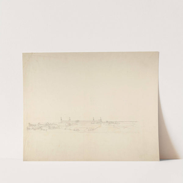 Landscape with a Large Building by Franz von Hauslab the Younger