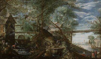 Landscape with a mill