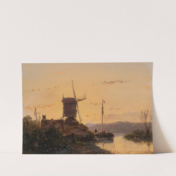 Landscape with a mill (1850) by Andreas Schelfhout