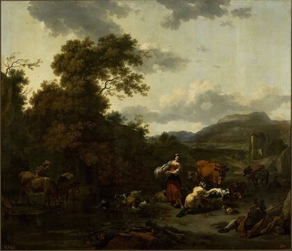 Landscape with a pastoral scene