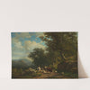 Landscape with a Peasant and His Flock by Alexander Joseph Daiwaille