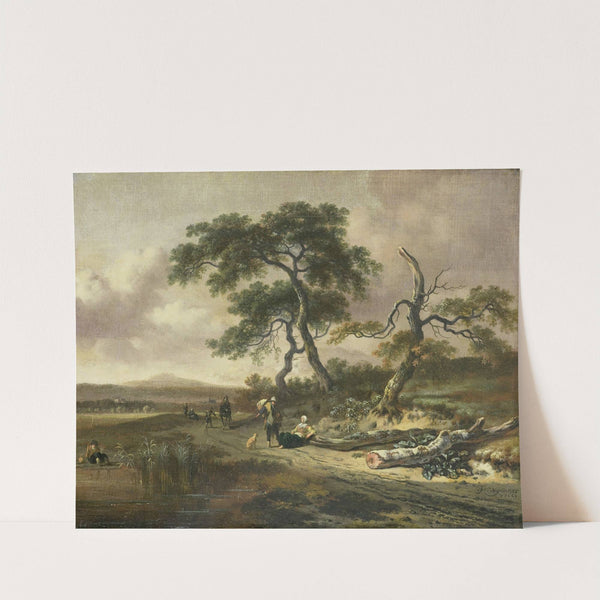 Landscape with a Peddler and Woman Resting (1669) by Jan Wijnants