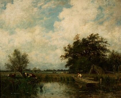 Landscape with a pond