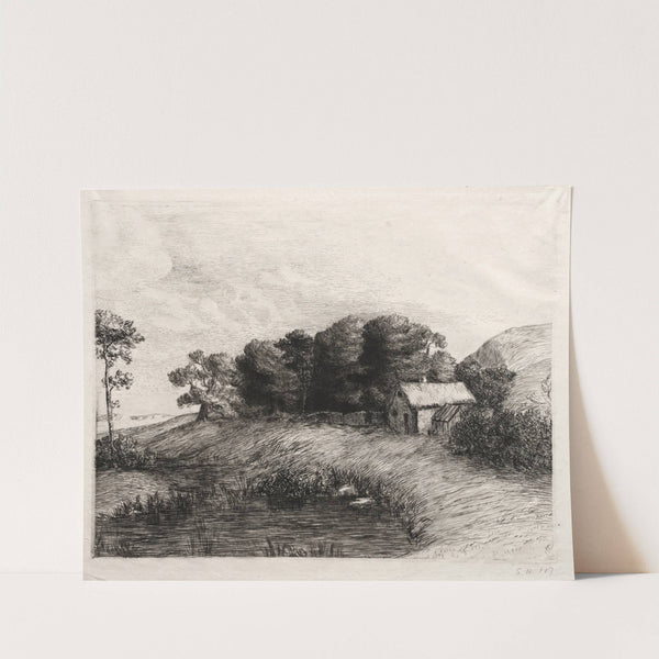 Landscape with a Pond (c. 1857–1911) by Alphonse Legros