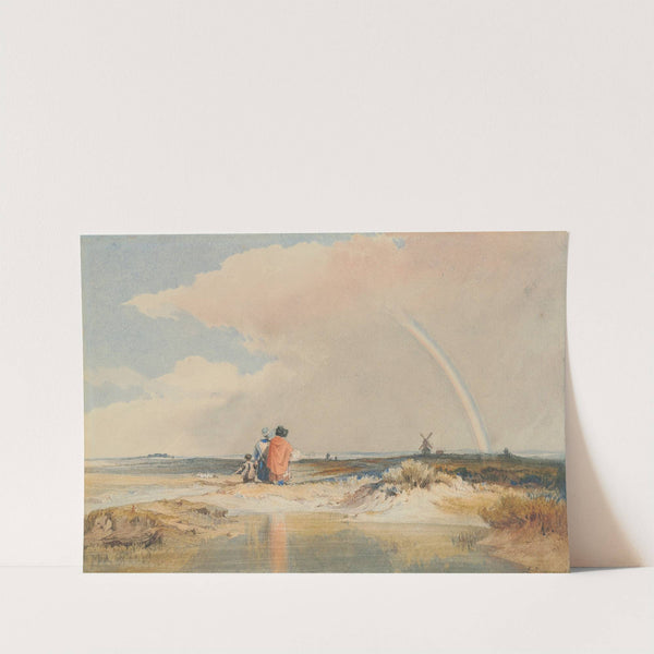 Landscape with a rainbow by Edward Duncan