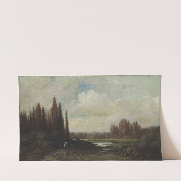 Landscape With A Rider By A Pond (1878) by Gustave Doré