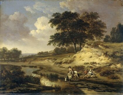Landscape with a Rider Watering his Horse (1655 - 1684)